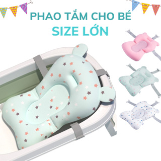 Phao tắm đệm tắm sơ sinh cho bé size lớn, hạt xốp cao chất mềm mịn