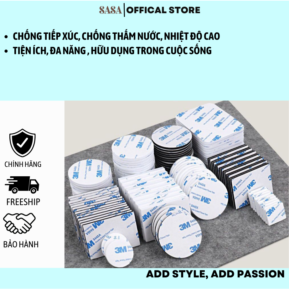Miếng Dán 3M, chất keo 2 Mặt , Siêu Dính Dán  loại đồ dùng và Decor thiết kế nhà cửa - Miếng Dán 3M tiện lợi hữu ích