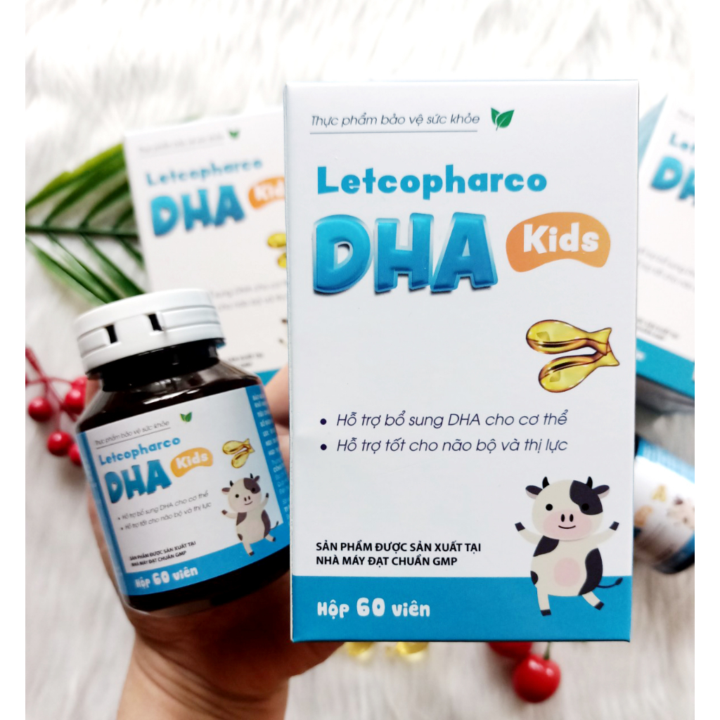 DHA Kids, viên uống bổ sung DHA, hộp 60 viên