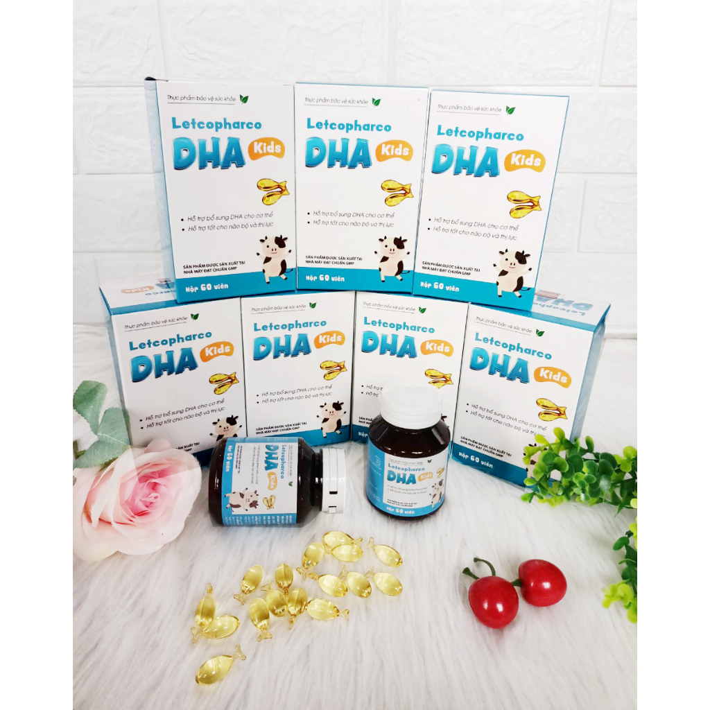 DHA Kids, viên uống bổ sung DHA, hộp 60 viên