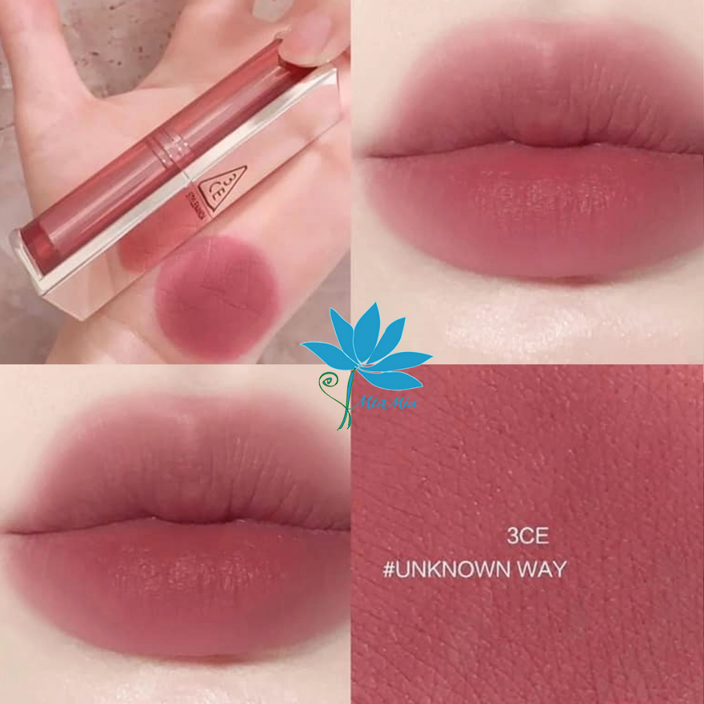 Son Thỏi 3CE Blur Matte Lipstick Unknown Way Tông Màu Tím Nude Pha Nhẹ Ánh Hồng San Hô 4g Chất Son Mịn Lì Nhẹ