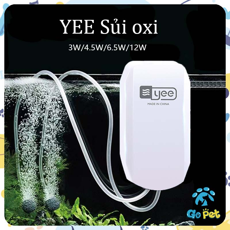 Bộ Yee Sủi oxi siêu êm cho bể cá bể thủy sinh sủi 4 vòi lượng sủi oxi nhiều