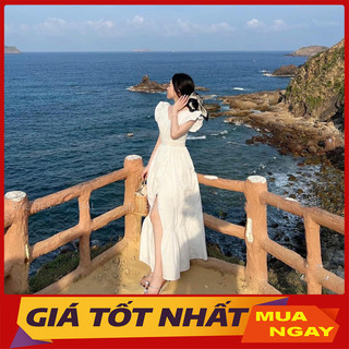 Đầm Maxi Cánh Tiên Đi Biển Cổ V Dáng Xòe Công Chúa V4070 - Yamy888