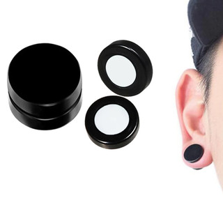 Bông tai nam châm nút đen cá tính phụ kiện trang sức unisex style idol hàn quốc