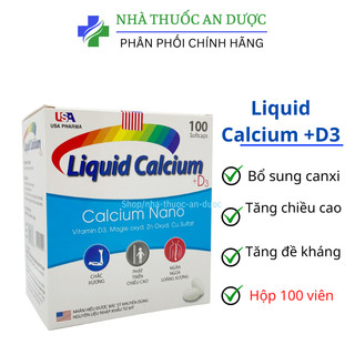 Viên uống bổ sung canxi Liquid Calcium + D3 bổ sung canxi – Hộp 100 viên