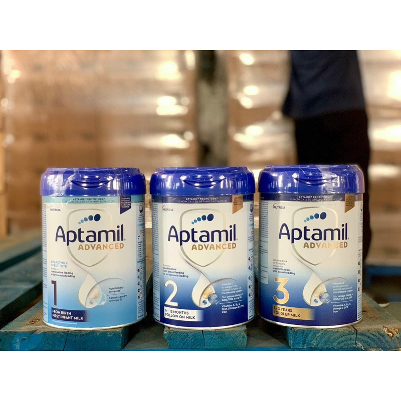 Sữa Aptamil Anh Advanced hộp thiếc đủ số 1-2-3