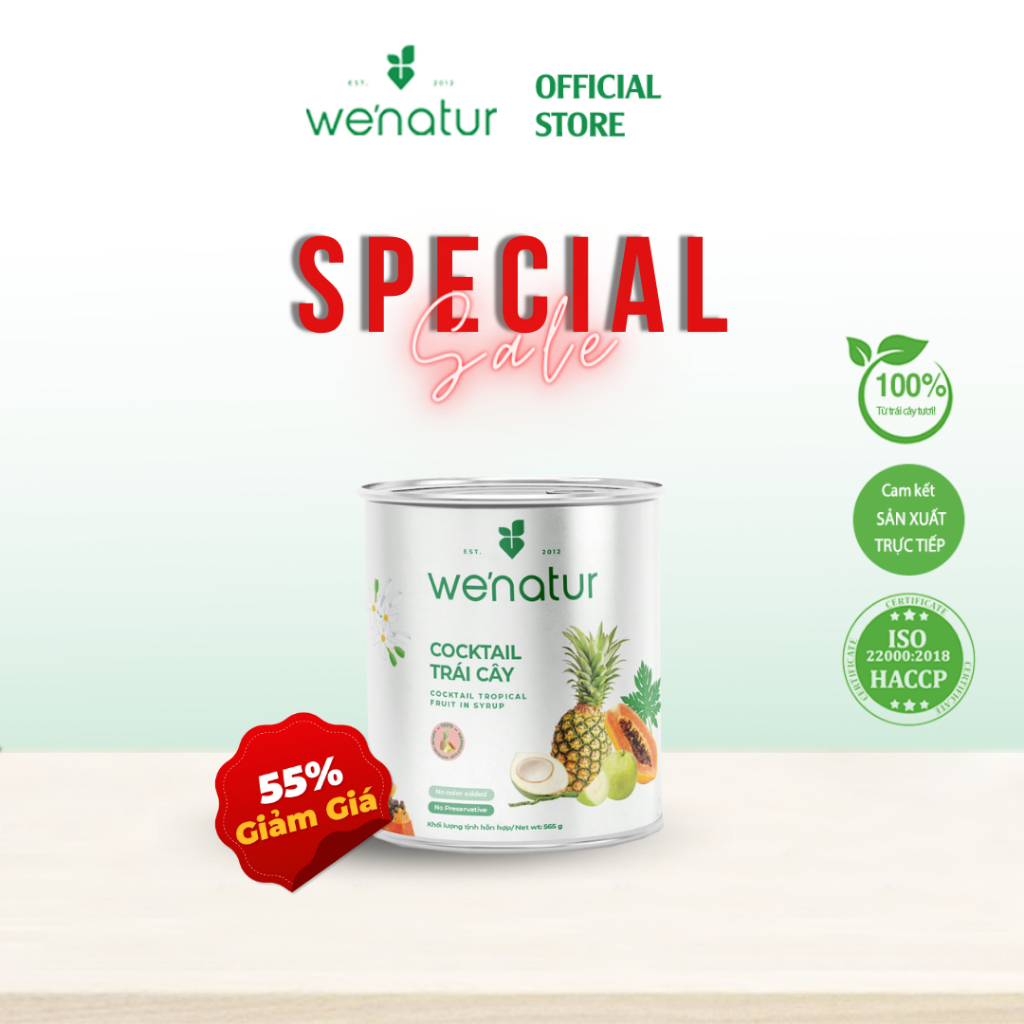 Cocktail Trái Cây Đóng Lon we'natur 565g