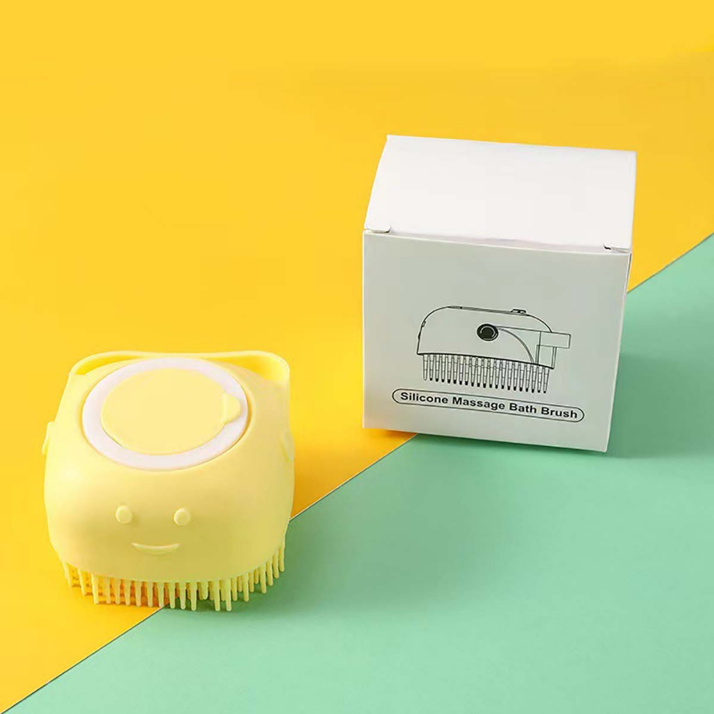 Bàn Chải Tắm Cho Chó Poodle Mèo Thú Cưng Silicon Silicone Cọ Chà Lưng Nhật Bản Massage Tạo Bọt Toàn Thân Pet Lông Mềm