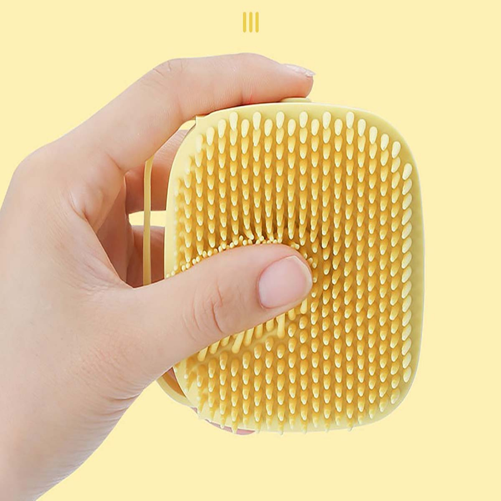 Bàn Chải Tắm Cho Chó Poodle Mèo Thú Cưng Silicon Silicone Cọ Chà Lưng Nhật Bản Massage Tạo Bọt Toàn Thân Pet Lông Mềm