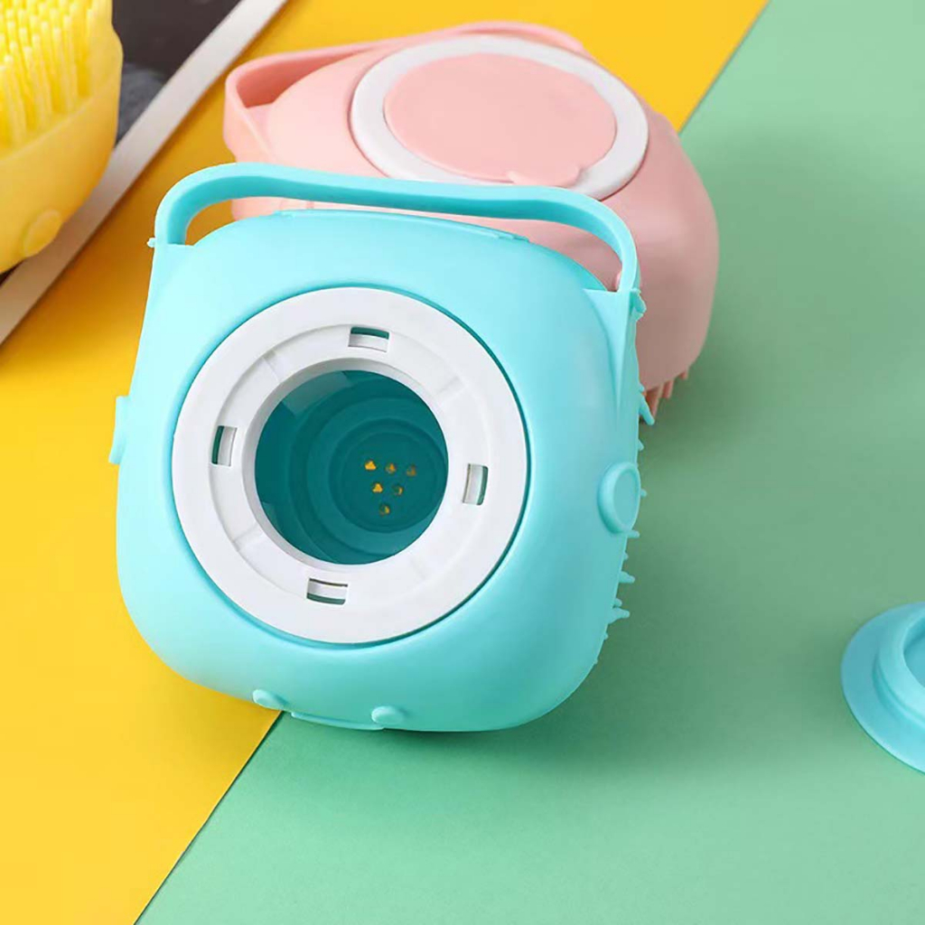 Bàn Chải Tắm Cho Chó Poodle Mèo Thú Cưng Silicon Silicone Cọ Chà Lưng Nhật Bản Massage Tạo Bọt Toàn Thân Pet Lông Mềm