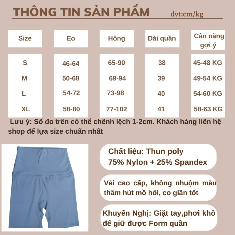 Quần short đùi tập gym yoga nữ nâng mông cạp cao gen bụng co giãn 4 chiều thấm hút mồ hôi GP115