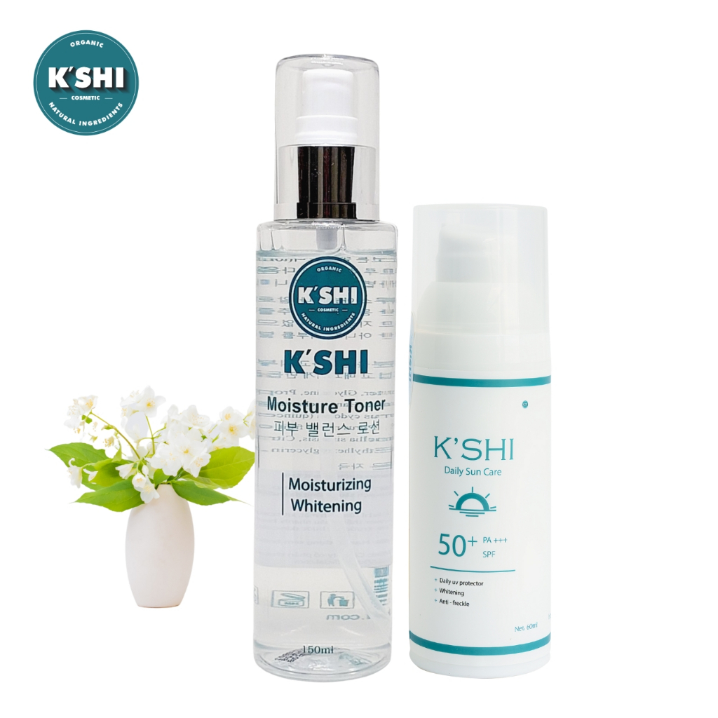 Kem Chống Nắng Và Toner K'shi Làm Sạch Sâu, Dưỡng Ẩm, Bảo Vệ Da Giúp Da Trắng Hồng Rạng Rỡ