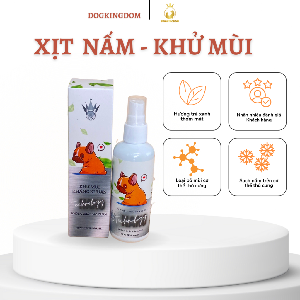 Chai Xịt Nấm, Khử Mùi DogKingdom