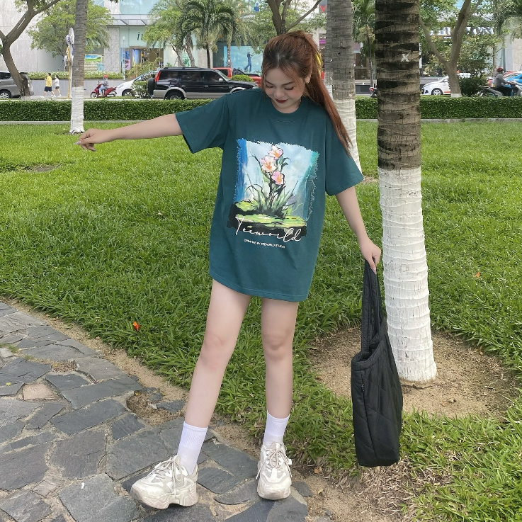 Áo Thun Local Brand Teeworld Flower T-shirt Trắng Đen Nam Nữ Form Rộng Unisex