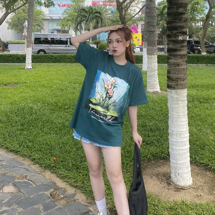 Áo Thun Local Brand Teeworld Flower T-shirt Trắng Đen Nam Nữ Form Rộng Unisex