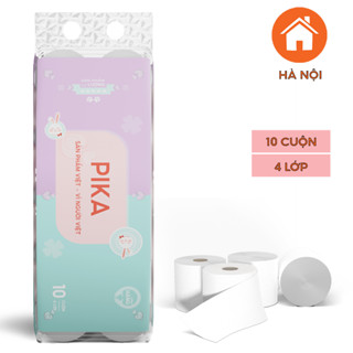 Bịch giấy vệ sinh Pika Cao cấp ( 10 cuộn / 4 lớp ) dày dặn, mềm mịn, dai ( trọng lượng 1.5kg )