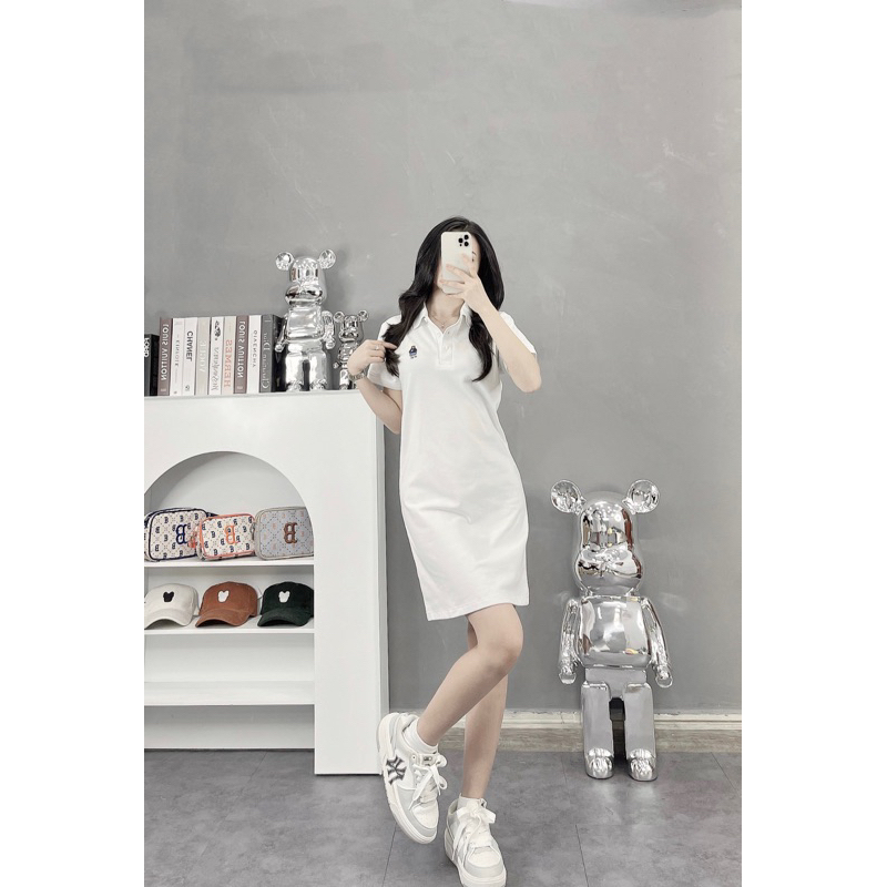 VÁY POLO WHO.A.U chất cá sấu 4 chiều cao cấp Logo thêu tỉ mỉ 1:1 so với hãng