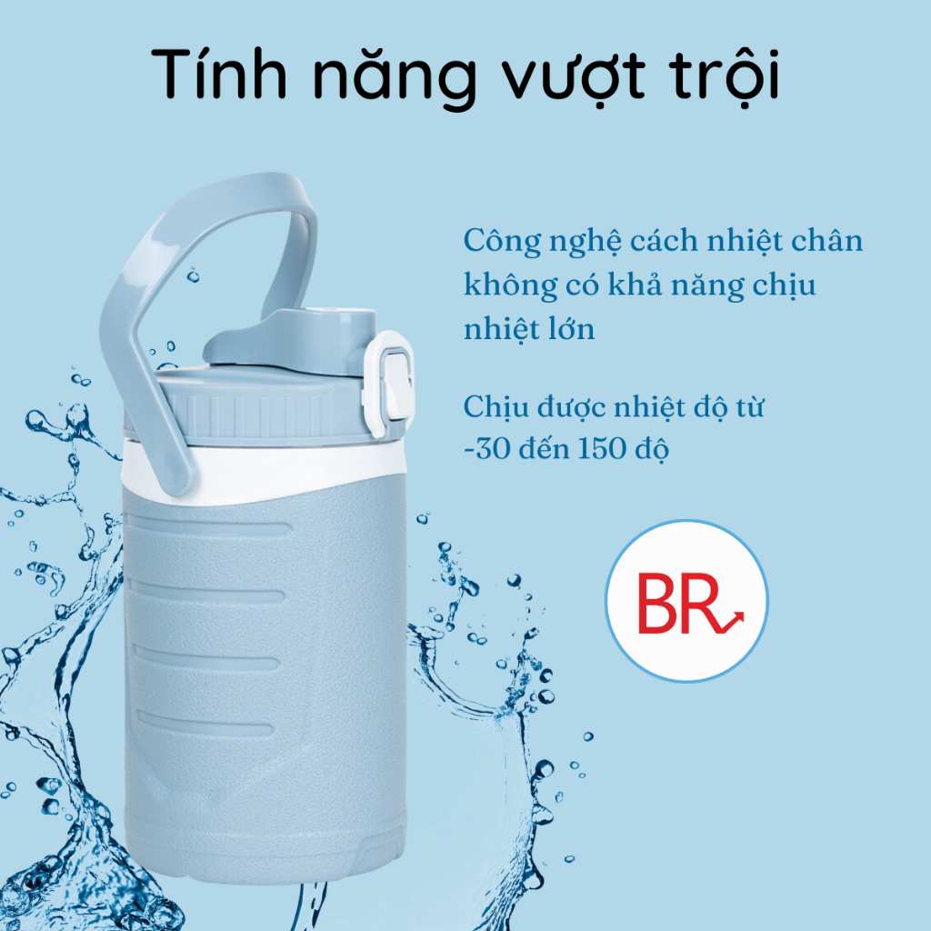 Bình giữ nhiệt nóng lạnh 1L Việt Nhật (MS:0116)- Bình đựng nước, trà, bảo quản nhiệt độ tốt -Br 02010