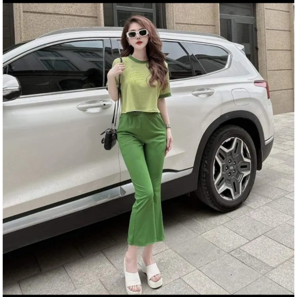 Set Loe Chất Thun gân Áo Phối Line 4 Màu Bigsize Mặc Nhà