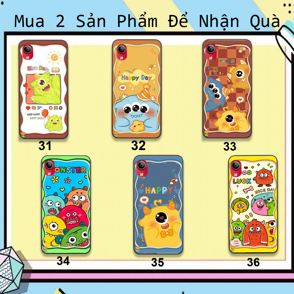 Ốp Vivo Y93 / Y91C / Vivo 1820 / Y1S in hình họa tiết monsterr siêu dễ thương cute đẹp hot trend