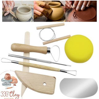 Bộ 8 dụng cụ điêu khắc đất sét bằng gỗ