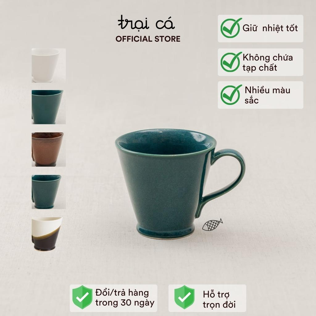 Cốc Tách Hình Nón Có Quai Gốm Chinh Tại Trại Cá Đồ Gia Dụng, Phụ Kiện Nhà Bếp, Phòng Khách, Decor Quán Cà Phê