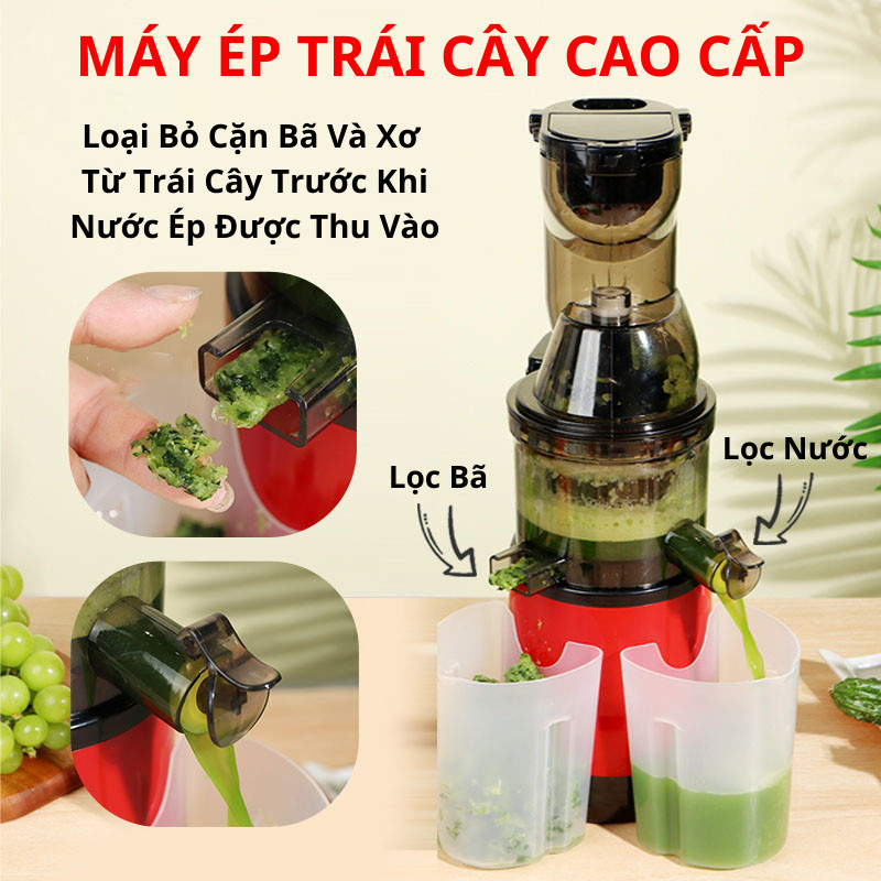 Máy Ép Hoa Quả Kumo May Ep Trái Cây Chậm Cao Cấp Lọc Sạch Bã