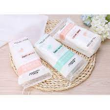 Bông tẩy trang Images hộp 100 miếng hộp 50 miếng 100% cotton 3 lớp mềm mịn Golmon