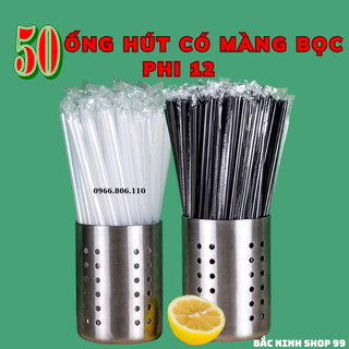 Ống hút bọc phi 12 đen + trắng + đỏ