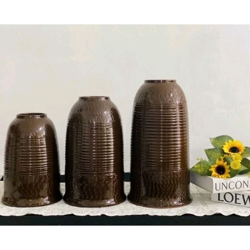 Bình lọ cắm hoa dáng chuông gốm sứ Bát Tràng hàng đẹp dày dặn 27cm,32cm,37cm