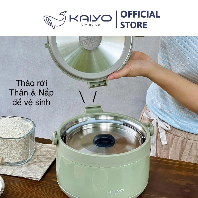 Nồi ủ chân không Kaiyo, nồi ủ Nhật,nồi nấu chậm ruột nồi inox 304 - Hàng chính hãng