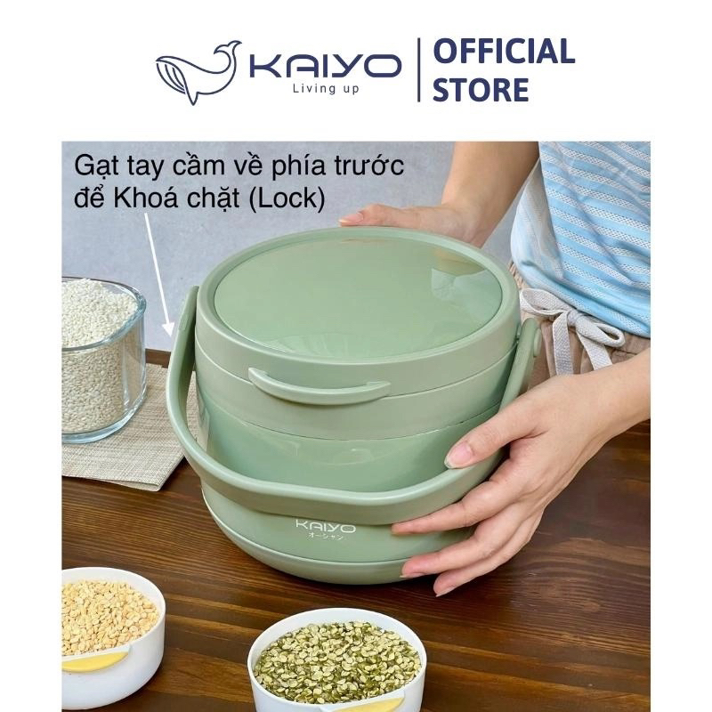 Nồi ủ chân không Kaiyo, nồi ủ Nhật,nồi nấu chậm ruột nồi inox 304 - Hàng chính hãng