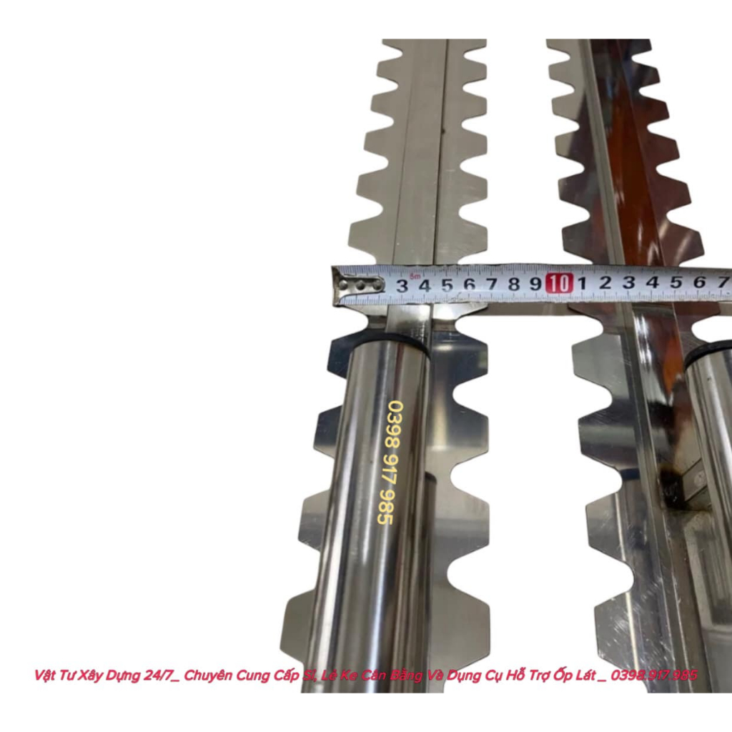 Bay Răng Cưa Hỗ Trợ Ốp Lát, Bàn Cào keo Hồ _ Loại Dài 60cm, inox dày 1mm