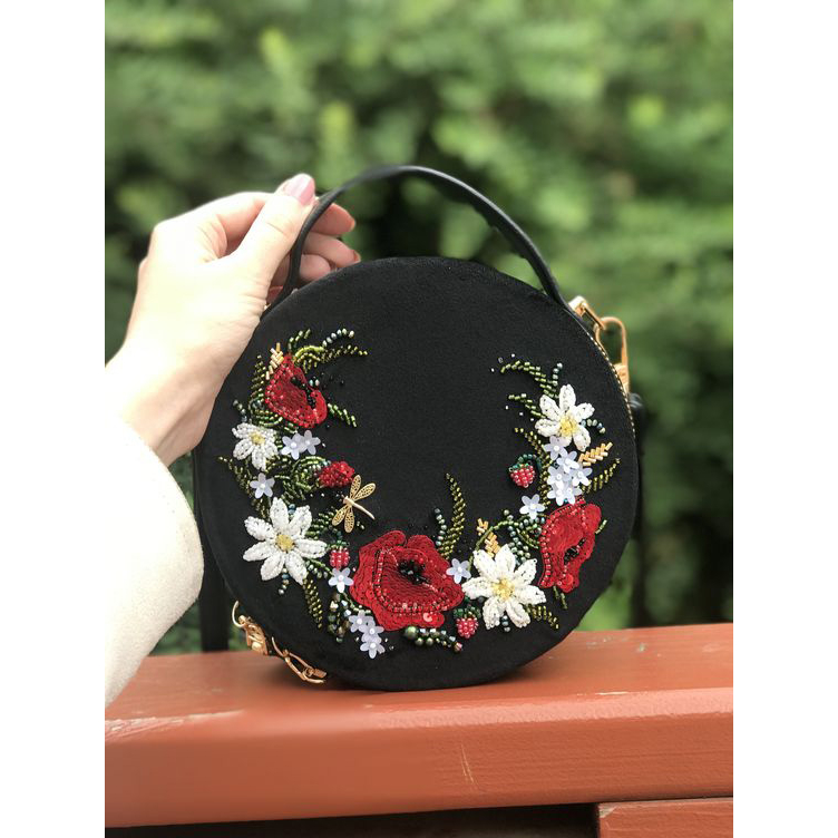 Dạy thêu miễn phí DIY Túi xách Đính Cườm ngọc Túi Hộp thêu tay Hoa Vintage Nguyên liệu THÊU TÚI THỦ CÔNG Bách hóa Na Na