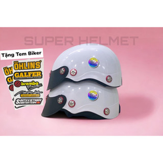 [TẶNG SET BIKER] Nón Bảo Hiểm 1/2 Đầu - Mũ Bảo Hiểm Sơn Nhiều Màu - Phủ Nano - Gắn 7 Ốc Salaya + Mèo Thần Tài May Mắn !