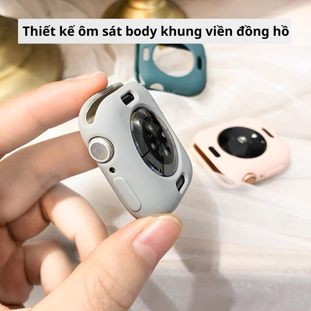Combo dây silicone khoá nam châm và ốp silicon full body [LOẠI A1] dành cho đồng hồ thông minh size 38/40/41/42/44/45mm