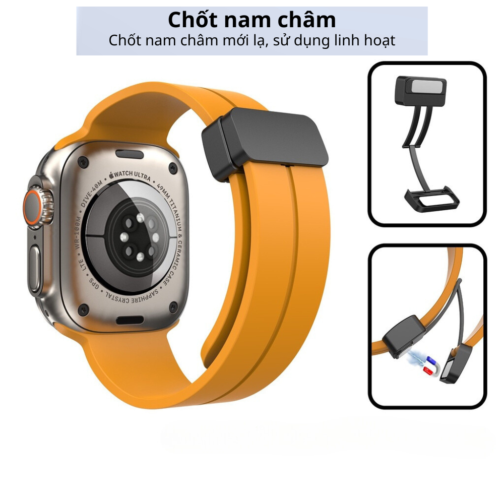 Combo dây silicone khoá nam châm và ốp silicon full body [LOẠI A1] dành cho đồng hồ thông minh size 38/40/41/42/44/45mm