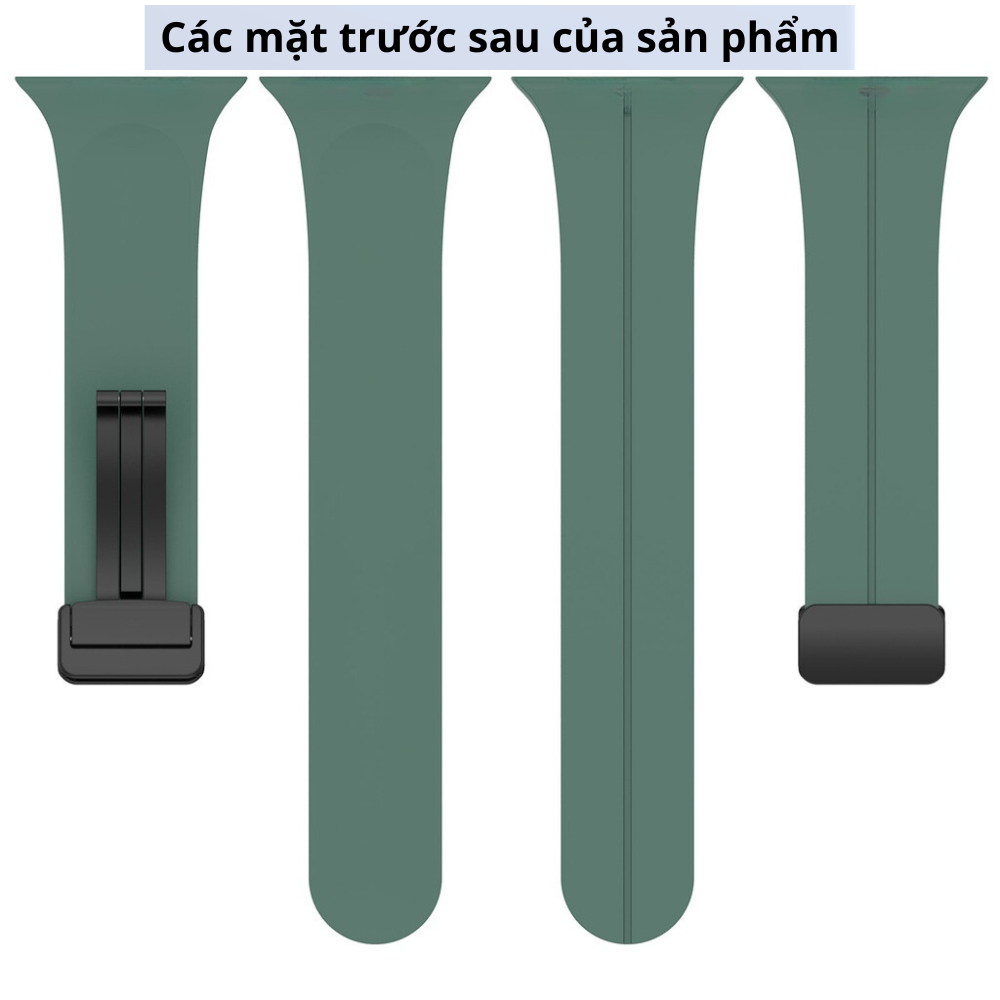 Combo dây silicone khoá nam châm và ốp silicon full body [LOẠI A1] dành cho đồng hồ thông minh size 38/40/41/42/44/45mm