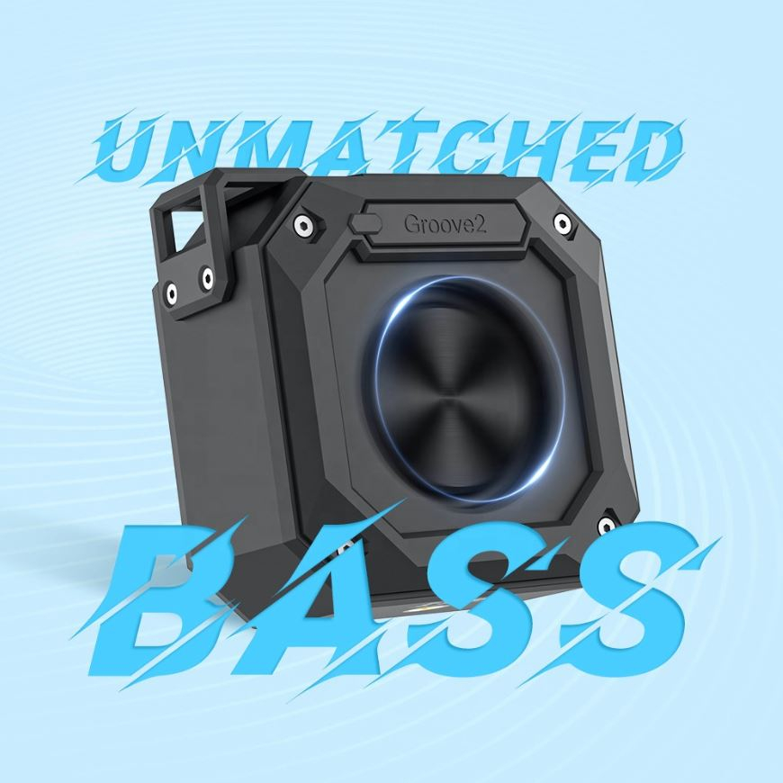 Loa di động Bluetooth 5.3 Tronsmart Groove 2 công suất 10W, chống nước IPX7, Bass Mạnh nâng cấp đèn led nháy theo nhạc