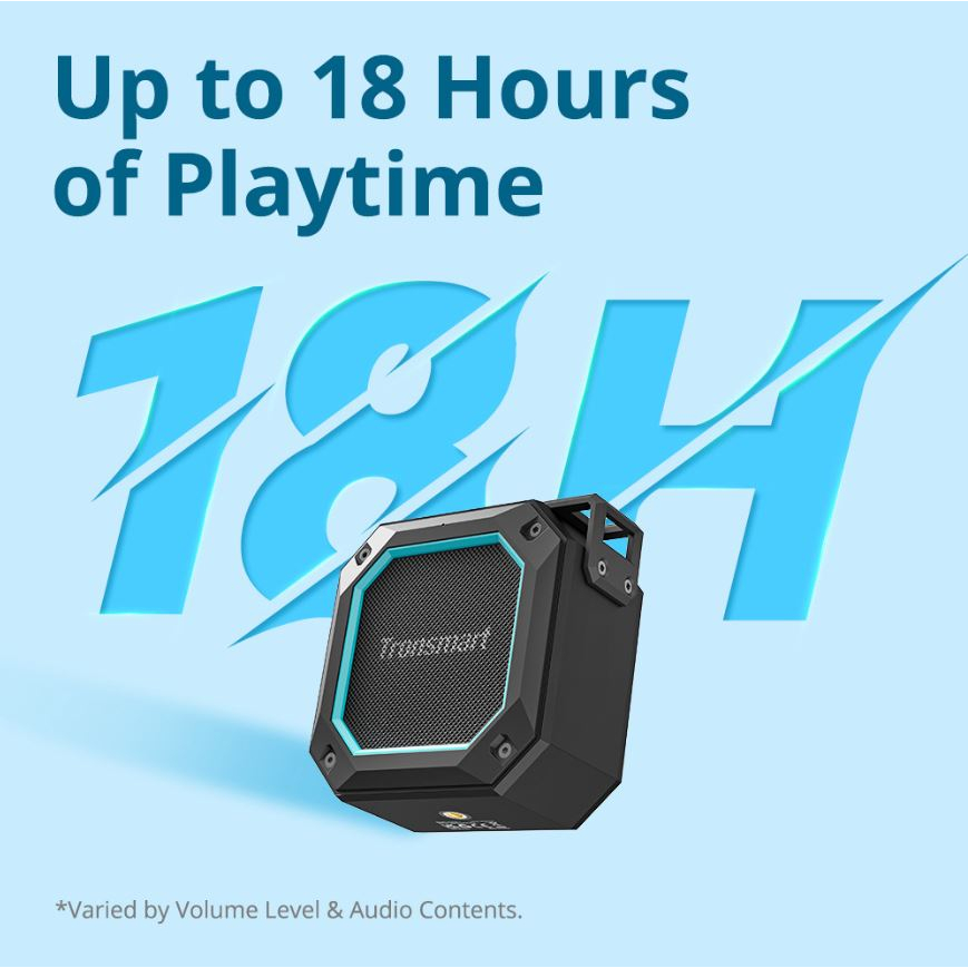 Loa di động Bluetooth 5.3 Tronsmart Groove 2 công suất 10W, chống nước IPX7, Bass Mạnh nâng cấp đèn led nháy theo nhạc