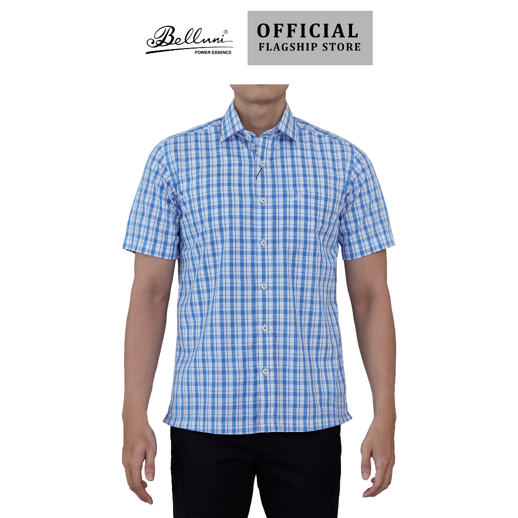 Áo sơ mi nam ngắn tay BELLUNI sợi sen - ABN.LN.BE.245.B3