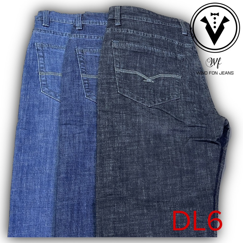 Quần Jeans Ống Suông Trung Niên Co Giãn Cao Cấp Vải Quảng Châu