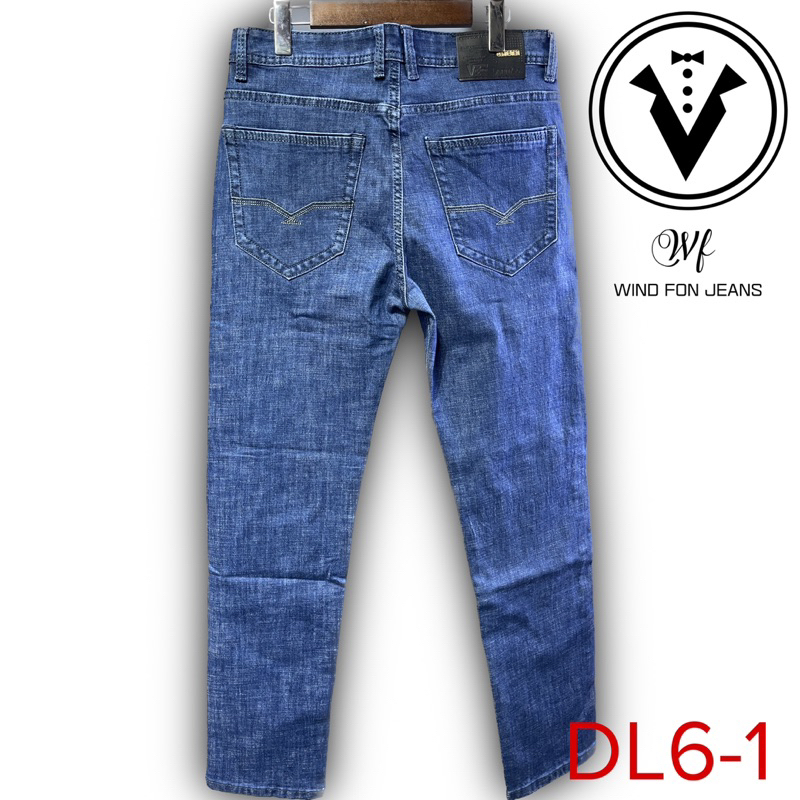 Quần Jeans Ống Suông Trung Niên Co Giãn Cao Cấp Vải Quảng Châu