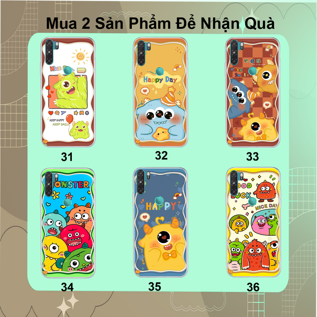 Ốp Vsmart Active 1 / Active 1 Plus / Active 3 in hình họa tiết monsterr siêu dễ thương cute đẹp hot trend
