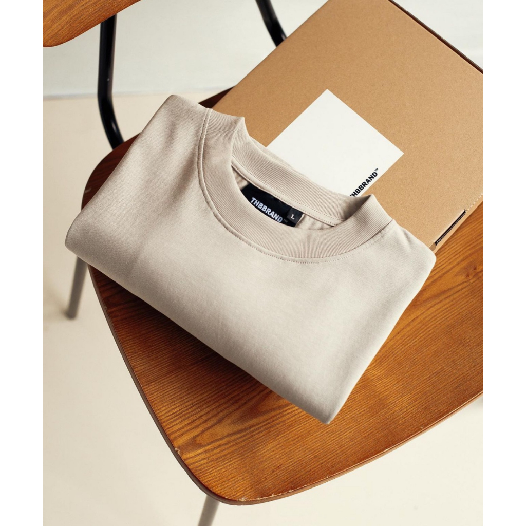 Áo Thun Trơn 100% cotton 2c  250-280GSM form Oversized - chính hãng THBBRAND