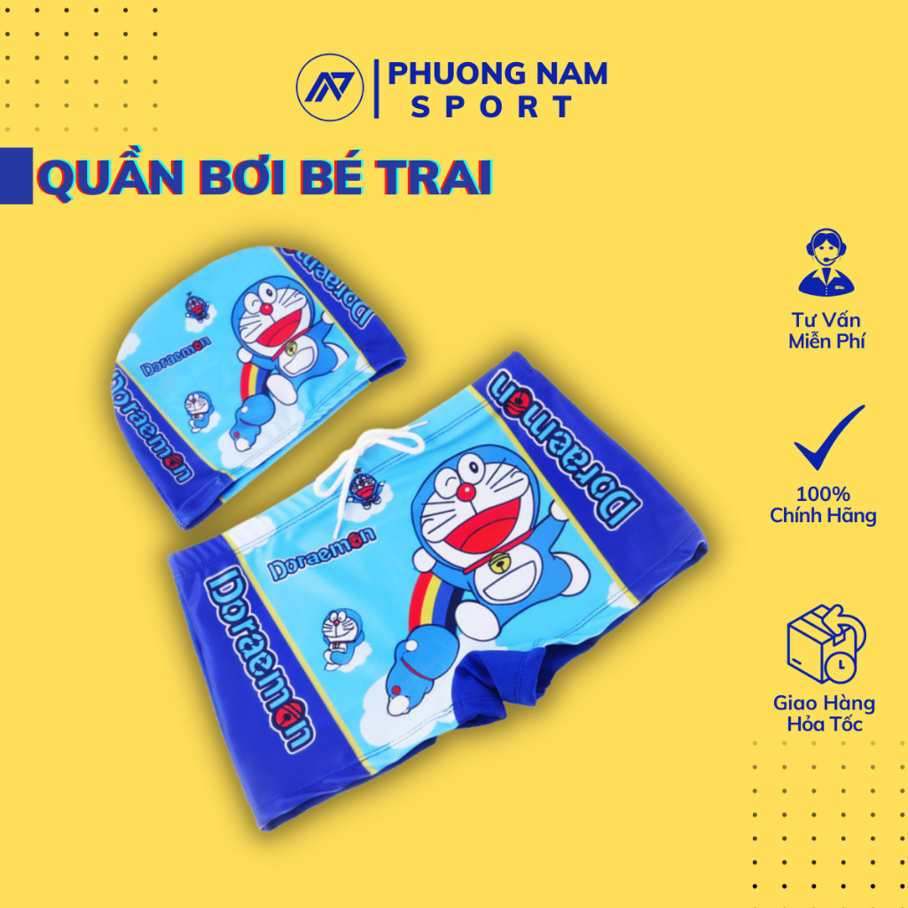 Quần bơi bé trai siêu nhân nhện chất liệu bền đẹp cao cấp chống thấm nước tốt