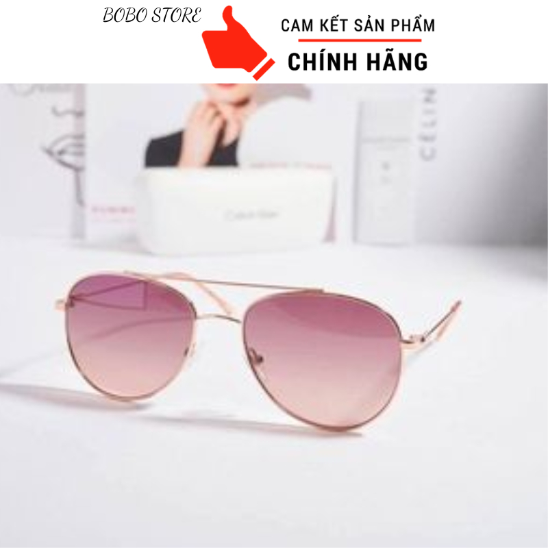 Calvin Klein Brown Pilot Ladies Sunglasses CK20120S