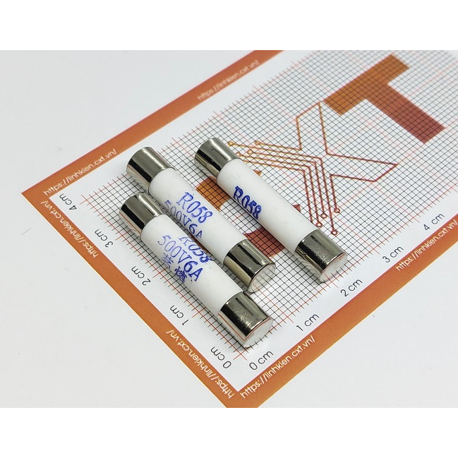 Cầu chì sứ MIRO 6X32mm RO58 6A 500V