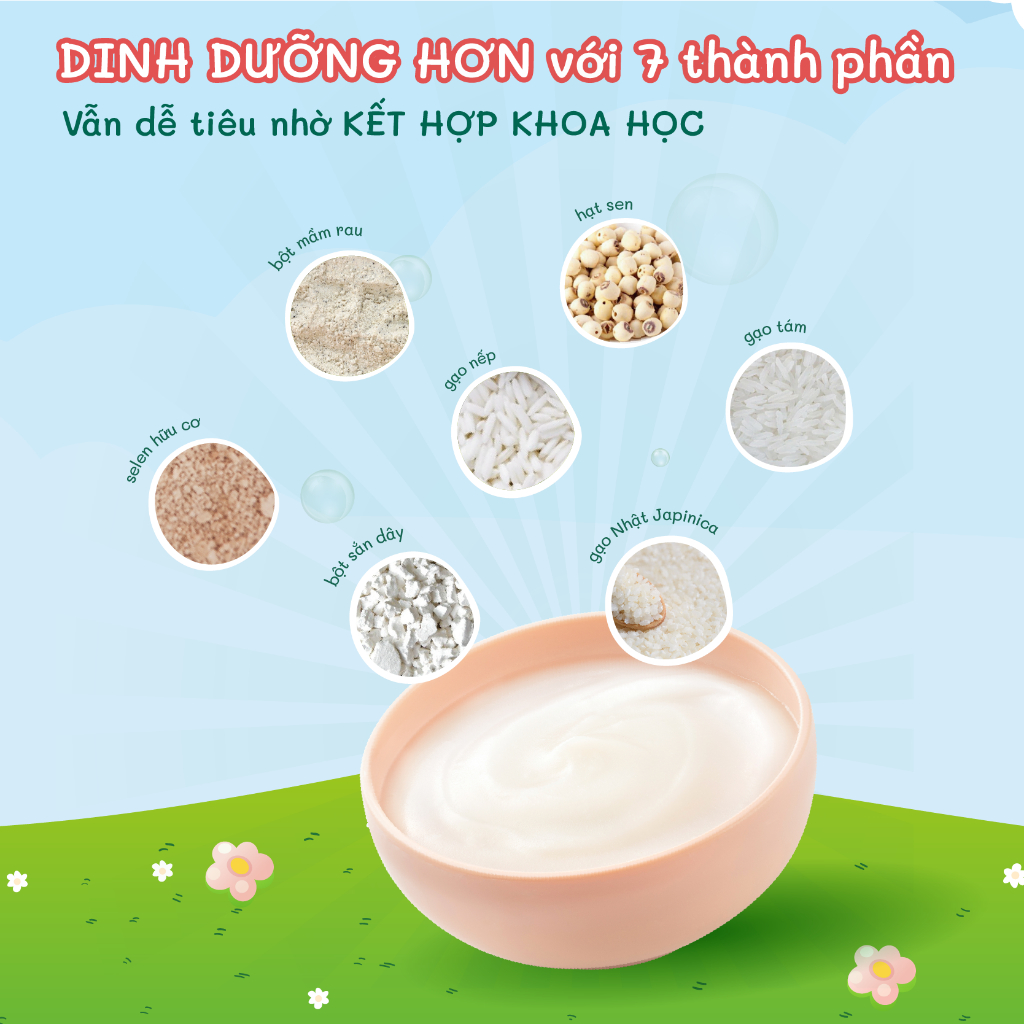 Bột ăn dặm Mabu nấu nhanh cho bé từ 6 tháng tuổi ăn dặm truyền thống, kiểu Nhật 400g