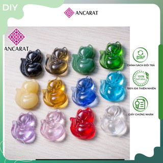 ANCARAT - Mặt dây Hồ ly đá phong thủy (Xanh dương - Mệnh Thủy)